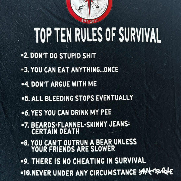 Men’s “Top 10 Rules of Survival” T-shirt - Image 2